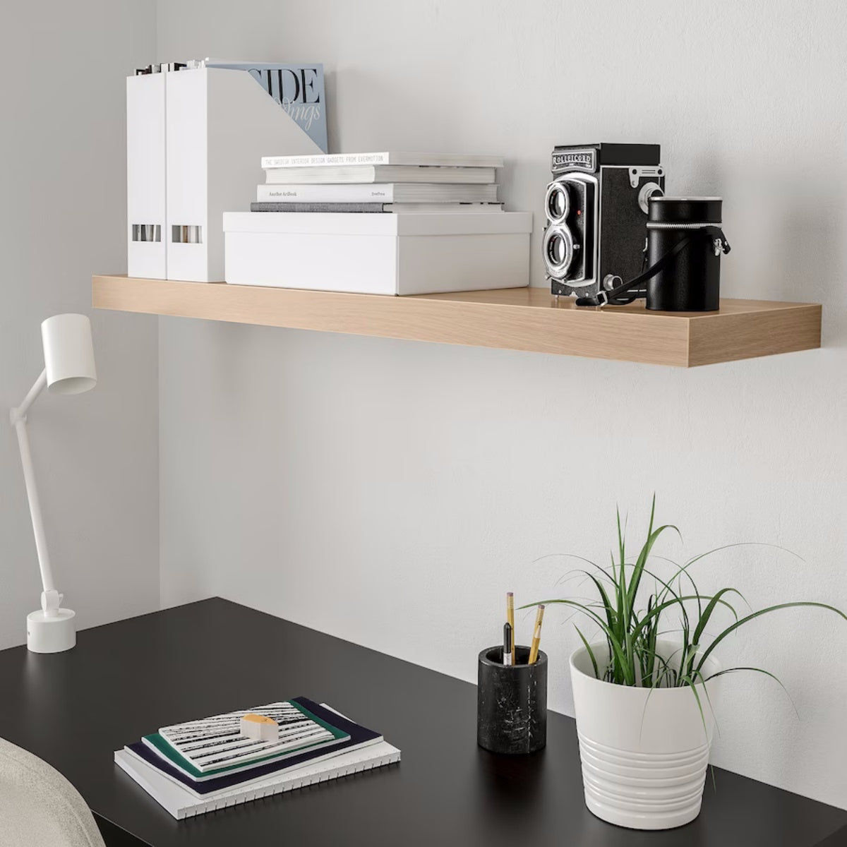 Estante Balda de Pared Flotante, Estante de Pared Madera MDF, Para Salón, Cocina y Dormitorio