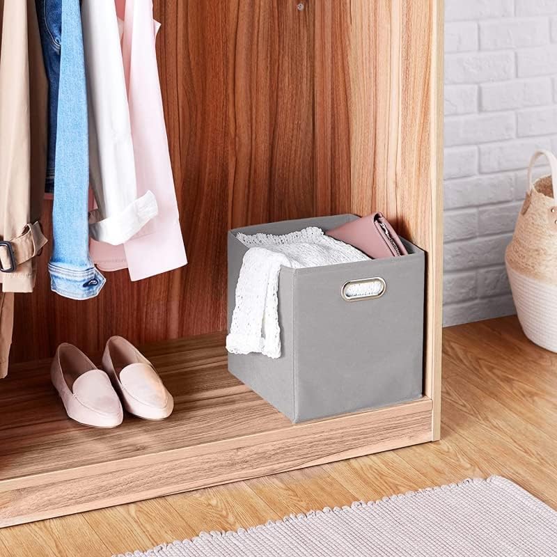 Cajas de Almacenamiento de Tela Cesta Organizador Plegable Pack de 2 Unidades