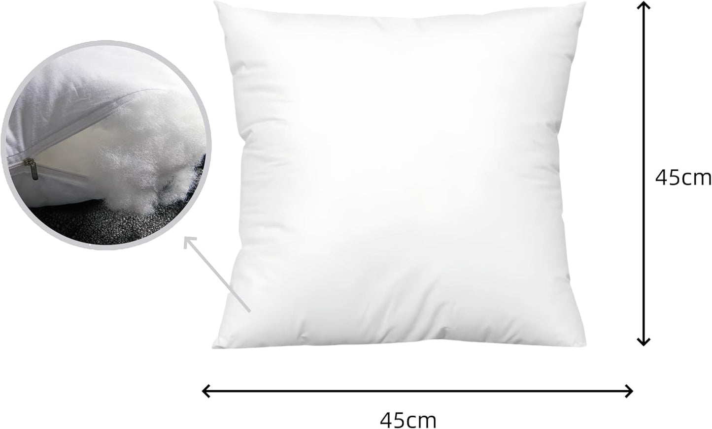 DAMDAM GO Relleno de Cojín Pack de 2, Relleno de Cojín, Rellenos Esponjosidad, Cojín Decorativo para Casa