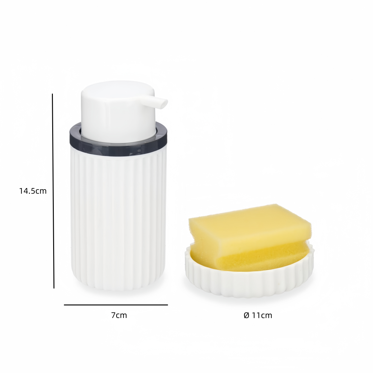 Set de Dispensador de Cocina, Dispensador de Lavavajillas, con Estropajero+ Estropajo