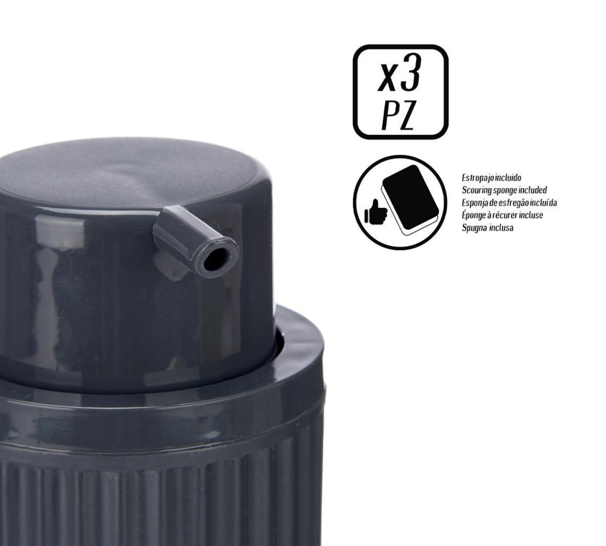 Set de Dispensador de Cocina, Dispensador de Lavavajillas, con Estropajero+ Estropajo