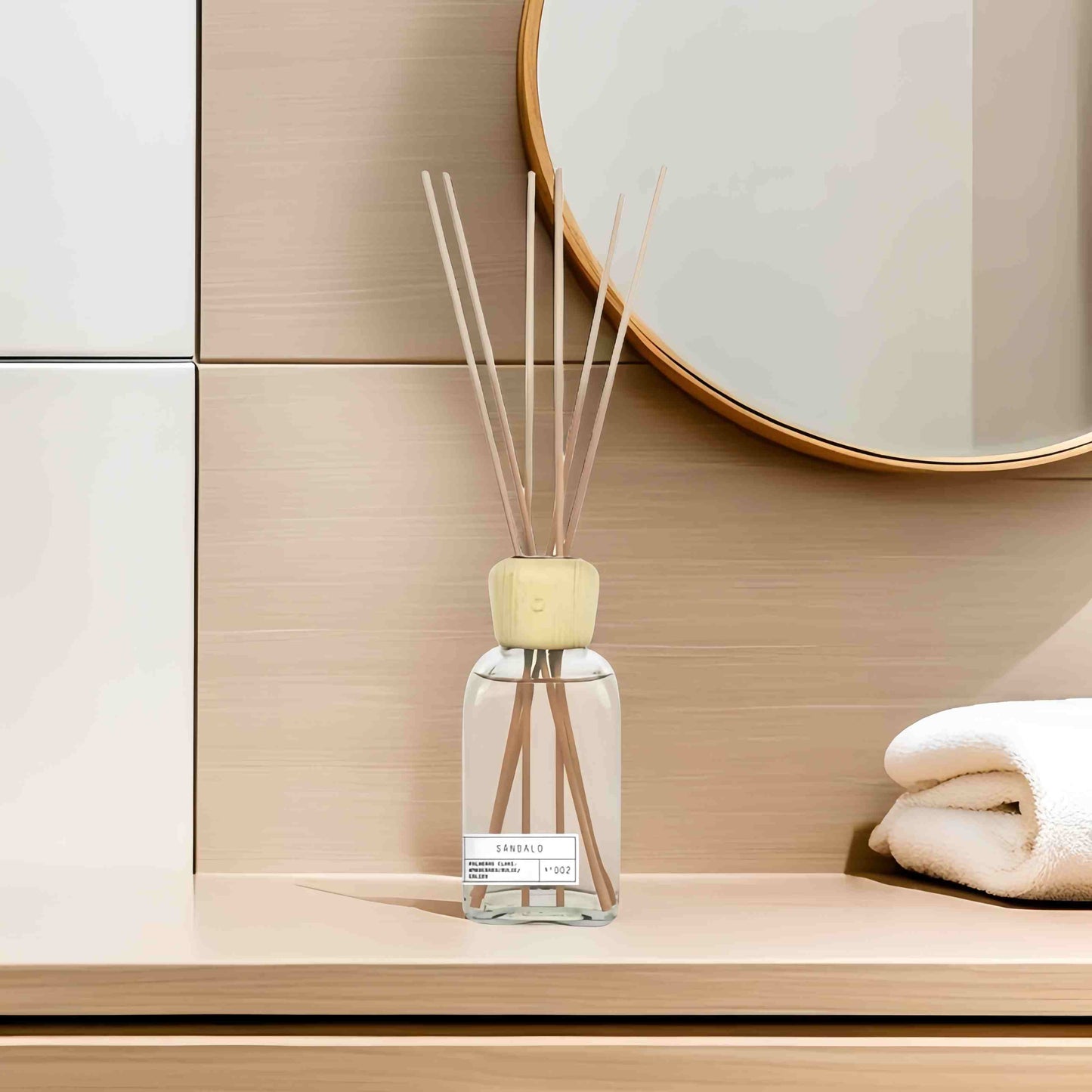 Difusor de Aroma Fresco de Larga Duración, Ambientador Mikado 220 ml, Aromas Naturales para el Hogar, Relajante y Refrescante