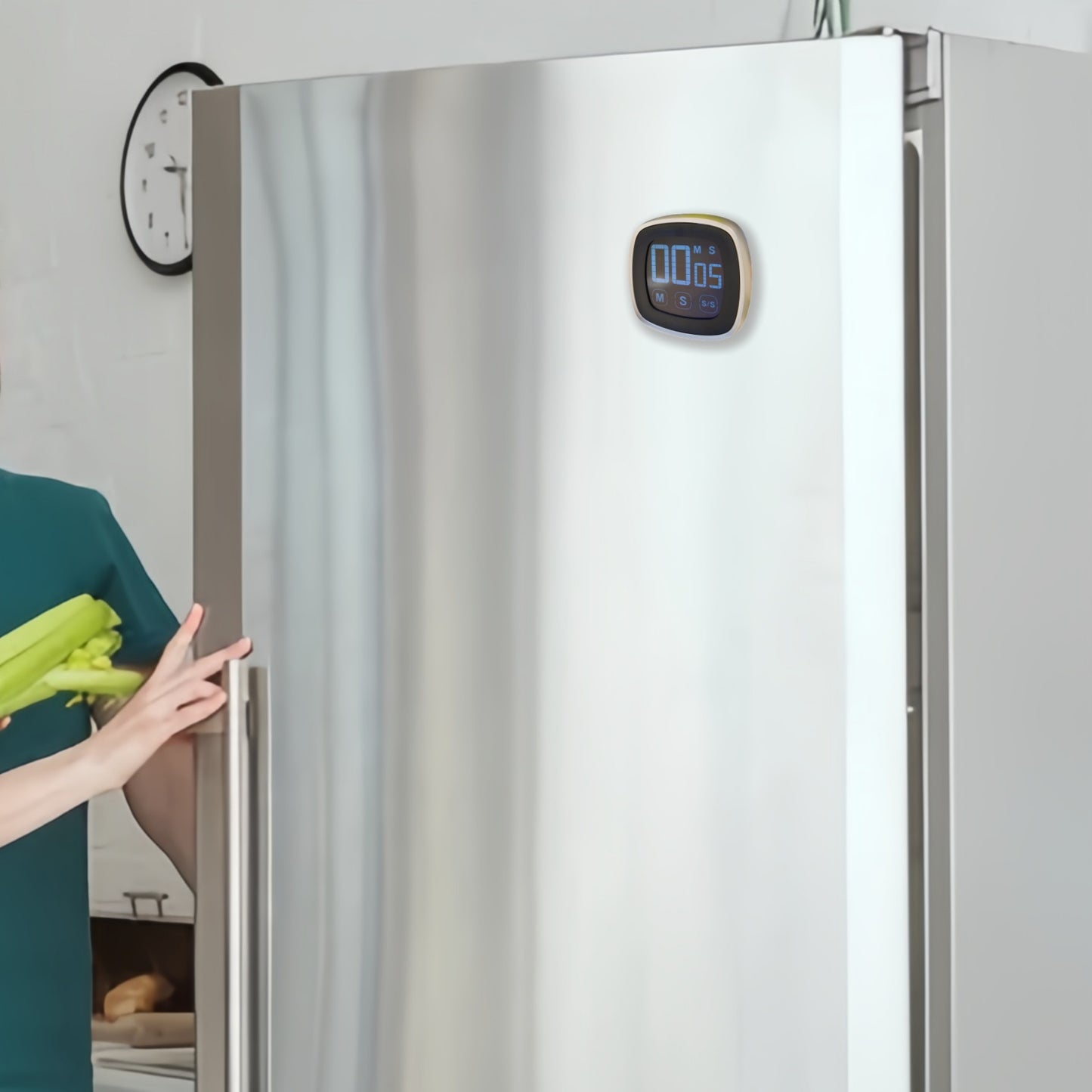 Temporizador de Cocina, Magnético Digital Timer con Pantalla Grande, Temporizador Multifunción Timer en Niños para Estudiar, Trabajar, Hacer Ejercicio