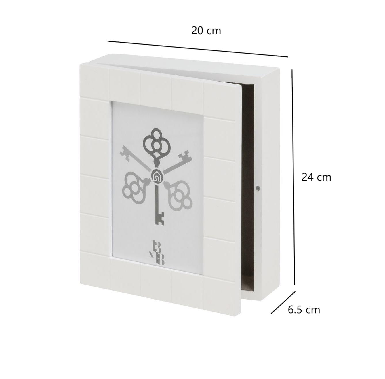 DAMDAM GO Cuelga Llaves, Caja de Madera para Llaves de Pared, Guardallaves con 6 Ganchos, para Hogar, Recibidor