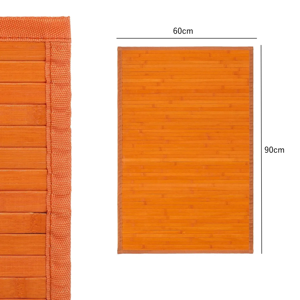 DAMDAM GO Alfombra Antideslizante, Alfombra de Madera de Bambú, Antimanchas, Resistente a la Humedad, para Salón, Dormitorio, Cocina, Baño, Pasillo