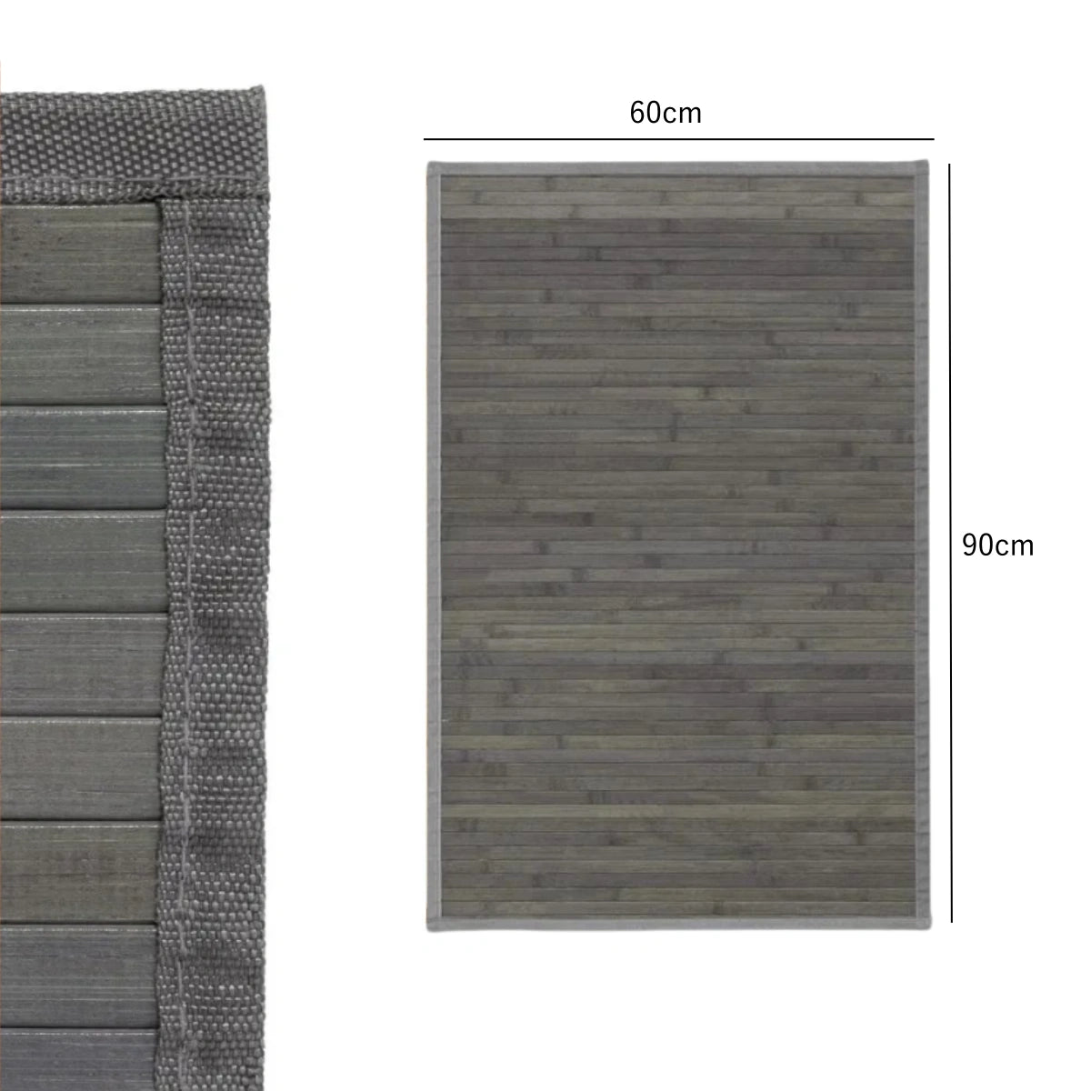 DAMDAM GO Alfombra Antideslizante, Alfombra de Madera de Bambú, Antimanchas, Resistente a la Humedad, para Salón, Dormitorio, Cocina, Baño, Pasillo