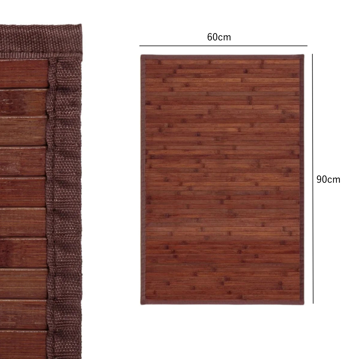 DAMDAM GO Alfombra Antideslizante, Alfombra de Madera de Bambú, Antimanchas, Resistente a la Humedad, para Salón, Dormitorio, Cocina, Baño, Pasillo