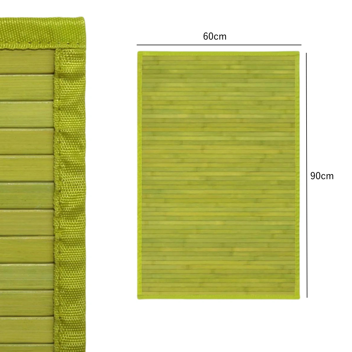 DAMDAM GO Alfombra Antideslizante, Alfombra de Madera de Bambú, Antimanchas, Resistente a la Humedad, para Salón, Dormitorio, Cocina, Baño, Pasillo