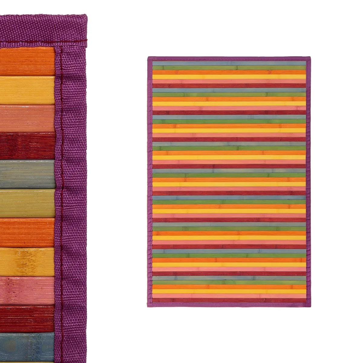 DAMDAM GO Alfombra Antideslizante, Alfombra de Madera de Bambú, Antimanchas, Resistente a la Humedad, para Salón, Dormitorio, Cocina, Baño, Pasillo
