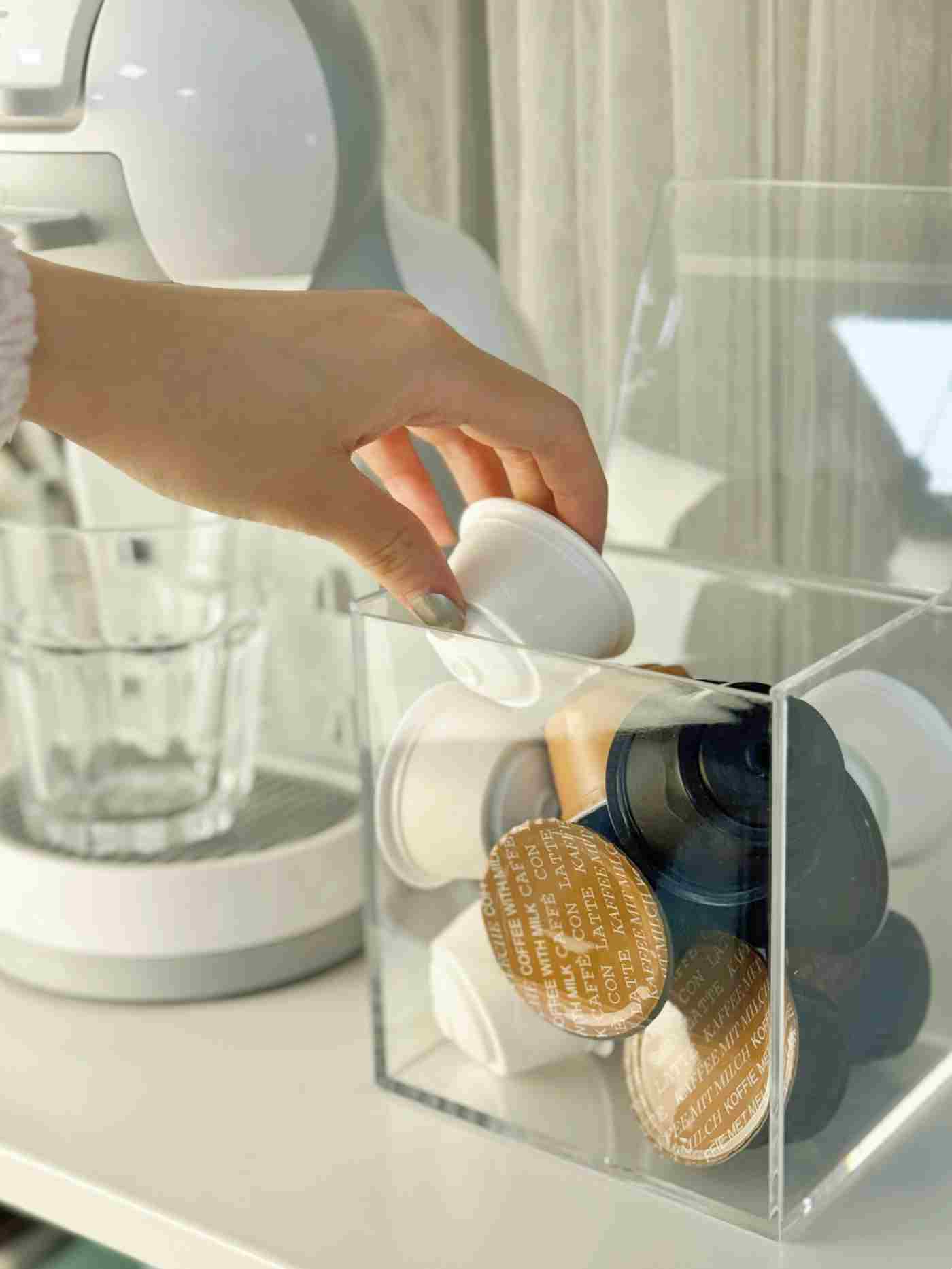 Portacapsulas metacrilato para capsulas nespresso o dolcegusto, Capacidad para 13 cápsulas Dolce Gusto o 40 cápsulas Nespresso