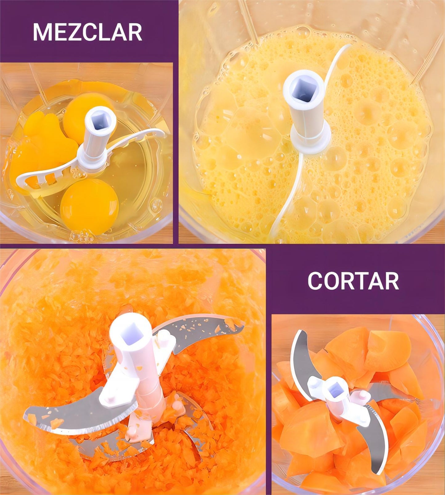 Picadora Manual de Carne y Verduras Cortador Vegetales de Plástico Con Cuchilla de Acero Inoxidable