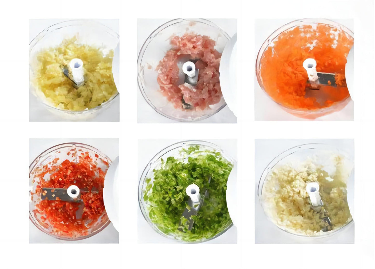 Picadora Manual de Carne y Verduras Cortador Vegetales de Plástico Con Cuchilla de Acero Inoxidable