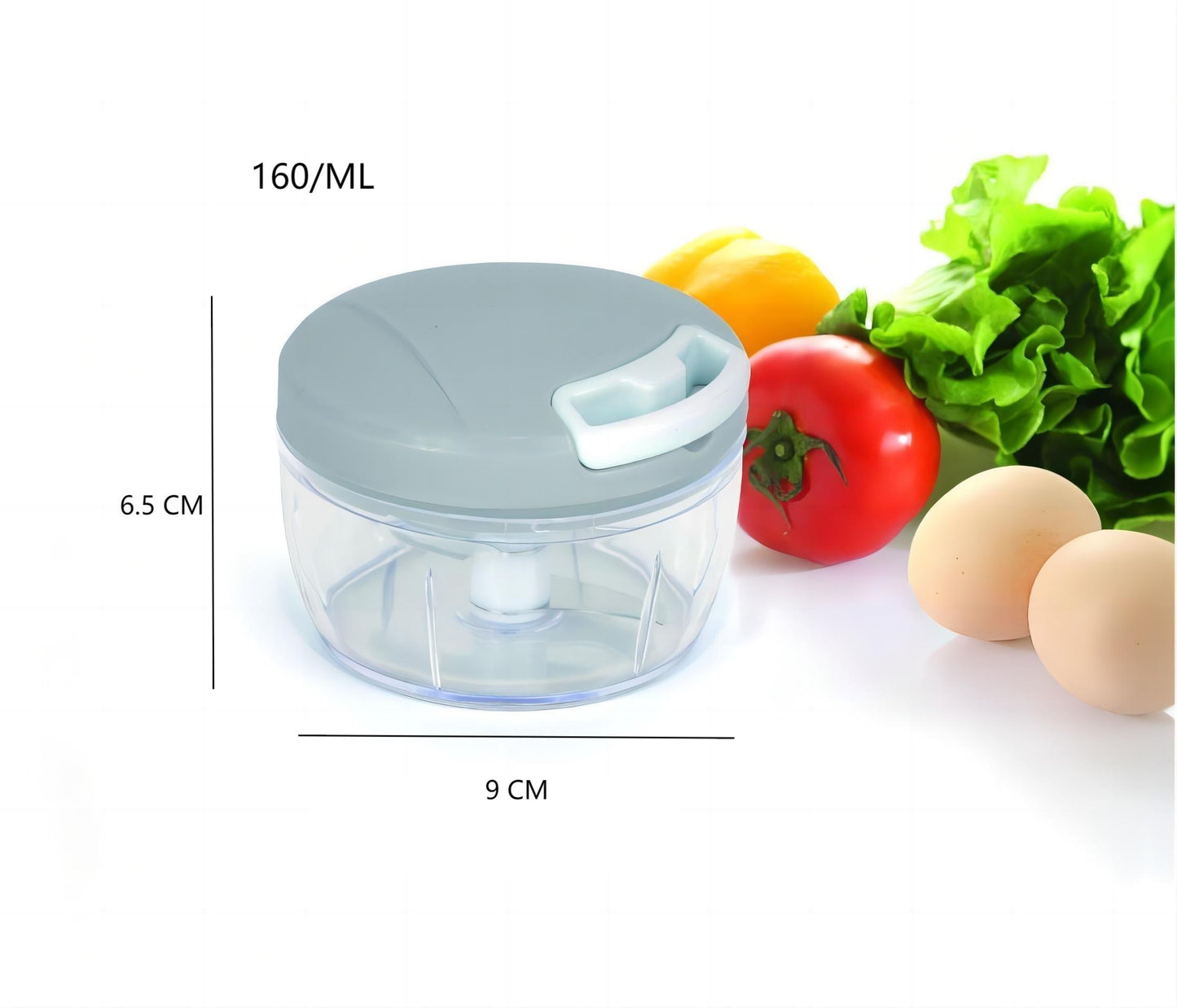 Picadora Manual de Carne y Verduras Cortador Vegetales de Plástico Con Cuchilla de Acero Inoxidable