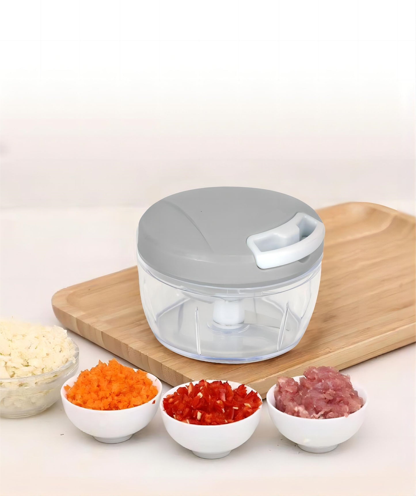 Picadora Manual de Carne y Verduras Cortador Vegetales de Plástico Con Cuchilla de Acero Inoxidable