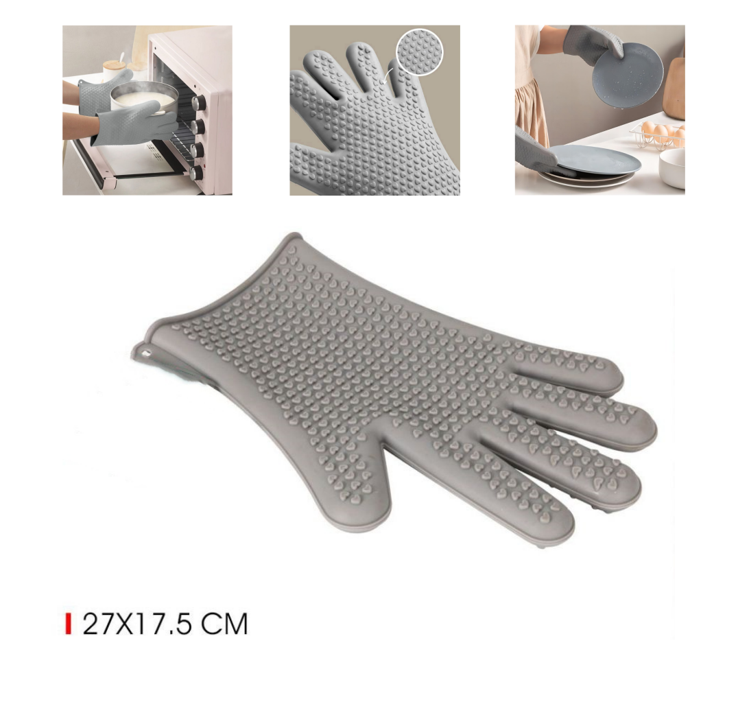 Guantes para Horno, Resistentes al Calor Manoplas de Silicona para Horno Antideslizantes Extra