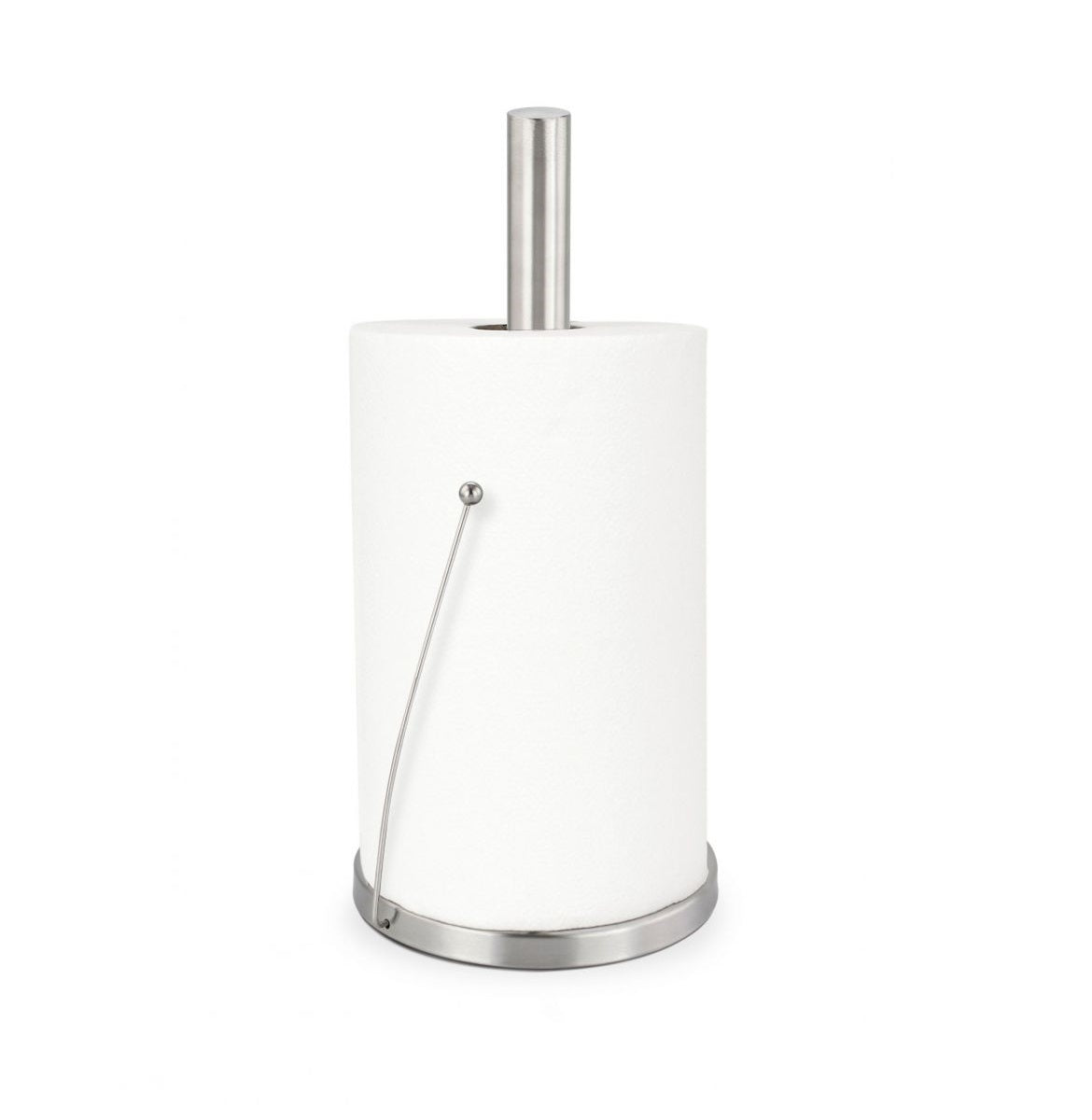 Portarrollos de Cocina Plateado, Soportes para Rollos de Papel Acero Inoxidable, para Cocina y Mesa de Comedor Ø15 x 33cm