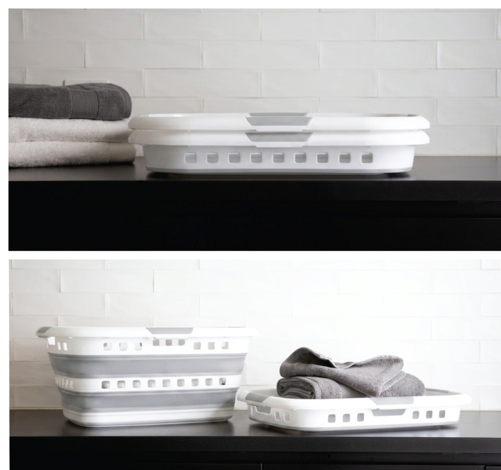 Cesto de Ropa Plegable 45L, Gran Capacidad, Diseño Compacto y Resistente para Casa, Dormitorio y Lavandería