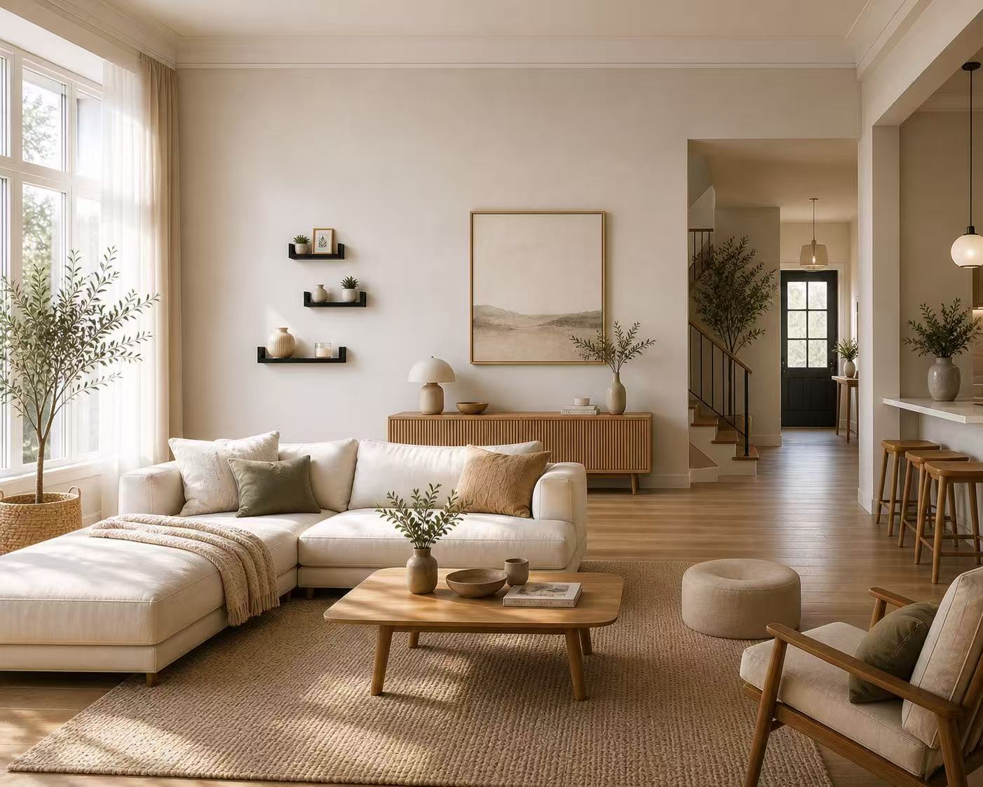 Estanterías de Pared Flotantes Set de 3, Baldas Decorativas en U de Madera, Repisas Modernas para Salón, Dormitorio, Baño y Cocina, Estantes Minimalistas con Soporte Invisible