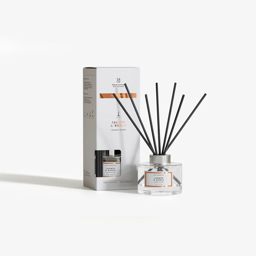Difusor de Aroma Fresco de Larga Duración, Ambientador Mikado 120 ml, Aromas Naturales para el Hogar, Relajante y Refrescante
