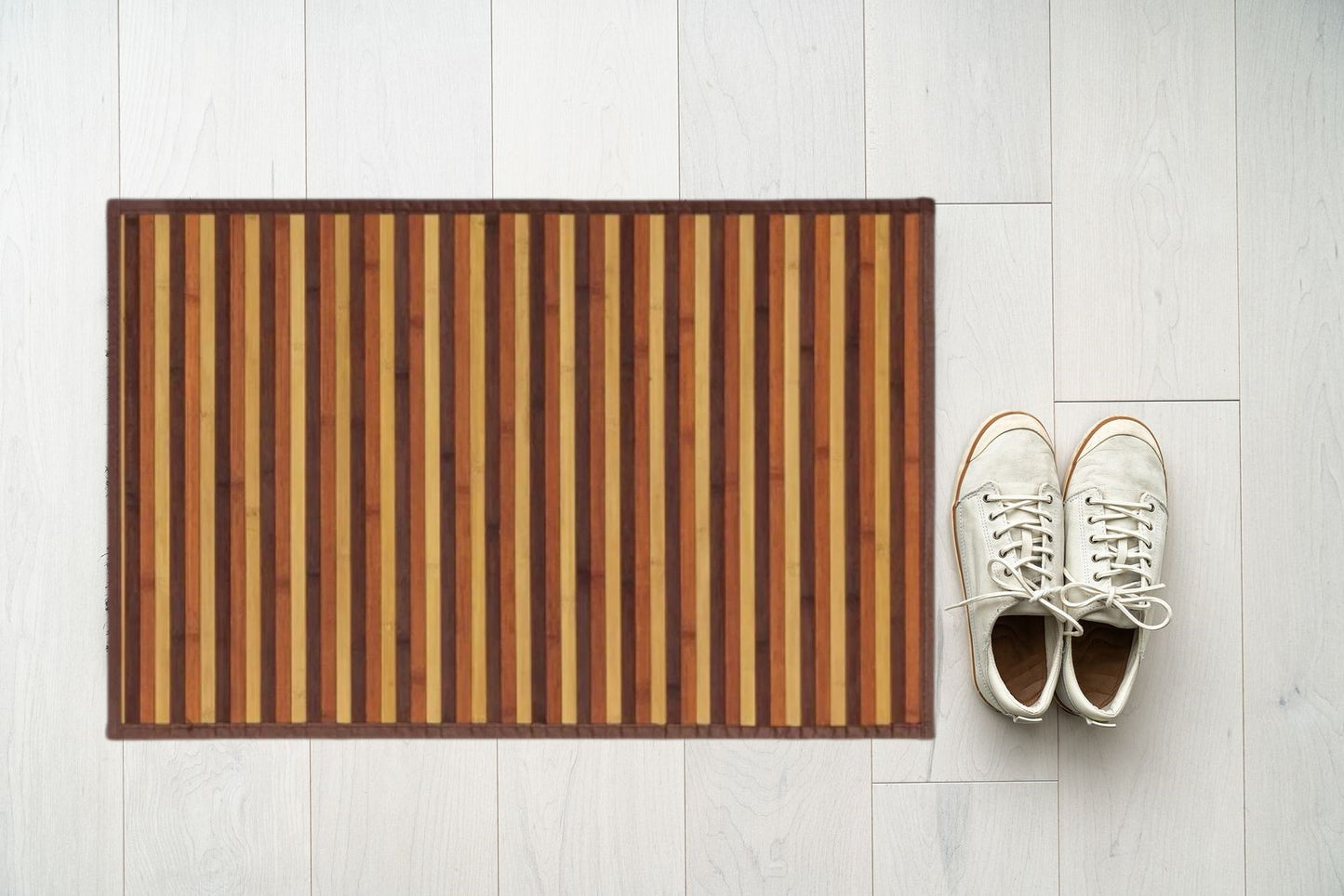 DAMDAM GO Alfombra Antideslizante, Alfombra de Madera de Bambú, Antimanchas, Resistente a la Humedad, para Salón, Dormitorio, Cocina, Baño, Pasillo
