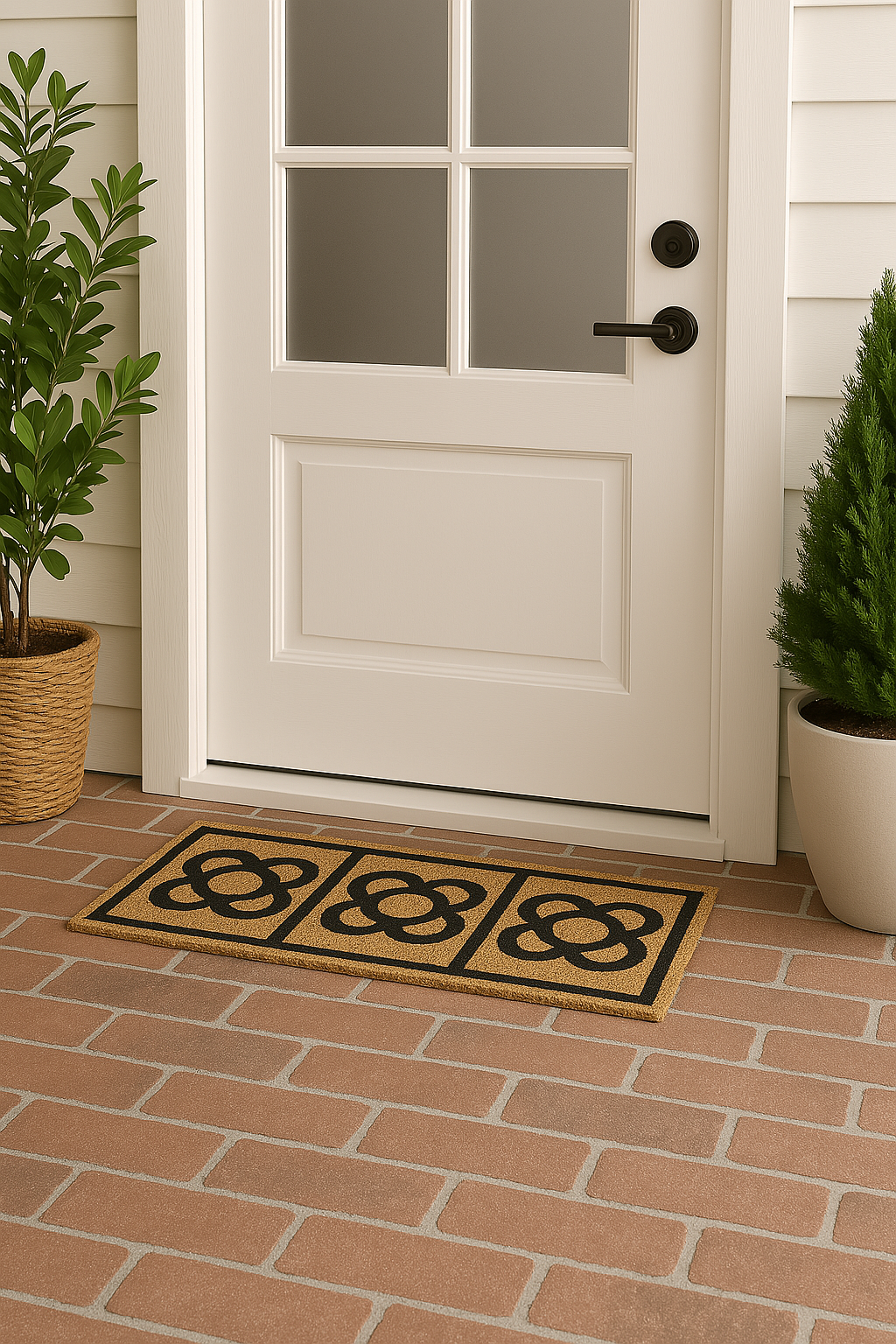 Felpudo de Fibra de Coco 75x25cm Antideslizantes - Alfombras Originales para la Entrada a Casa, Pasillos, Puertas de Exterior