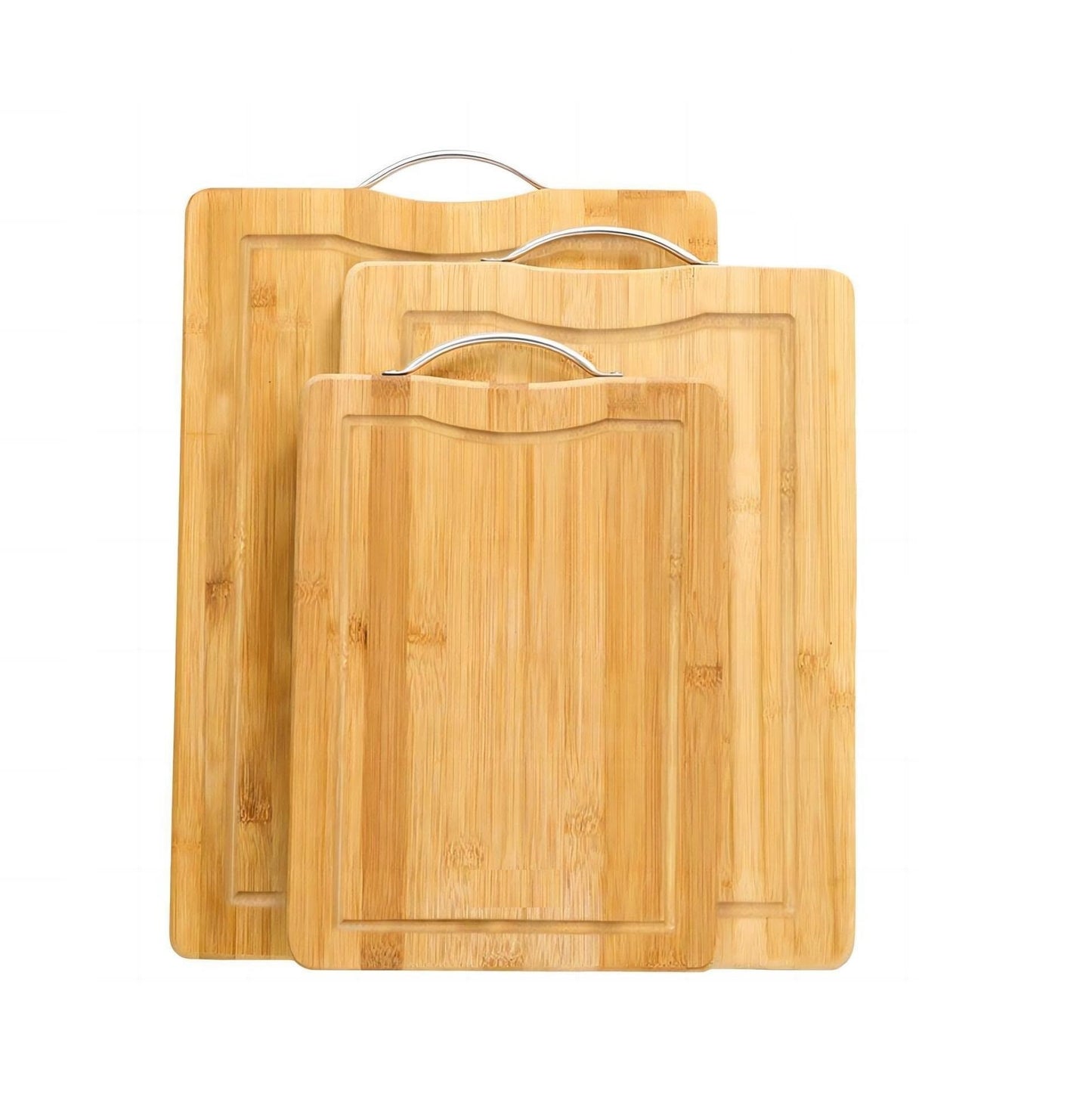 Tabla Cortar Cocina Madera Bambu con Soporte Juego de 3 Tablas