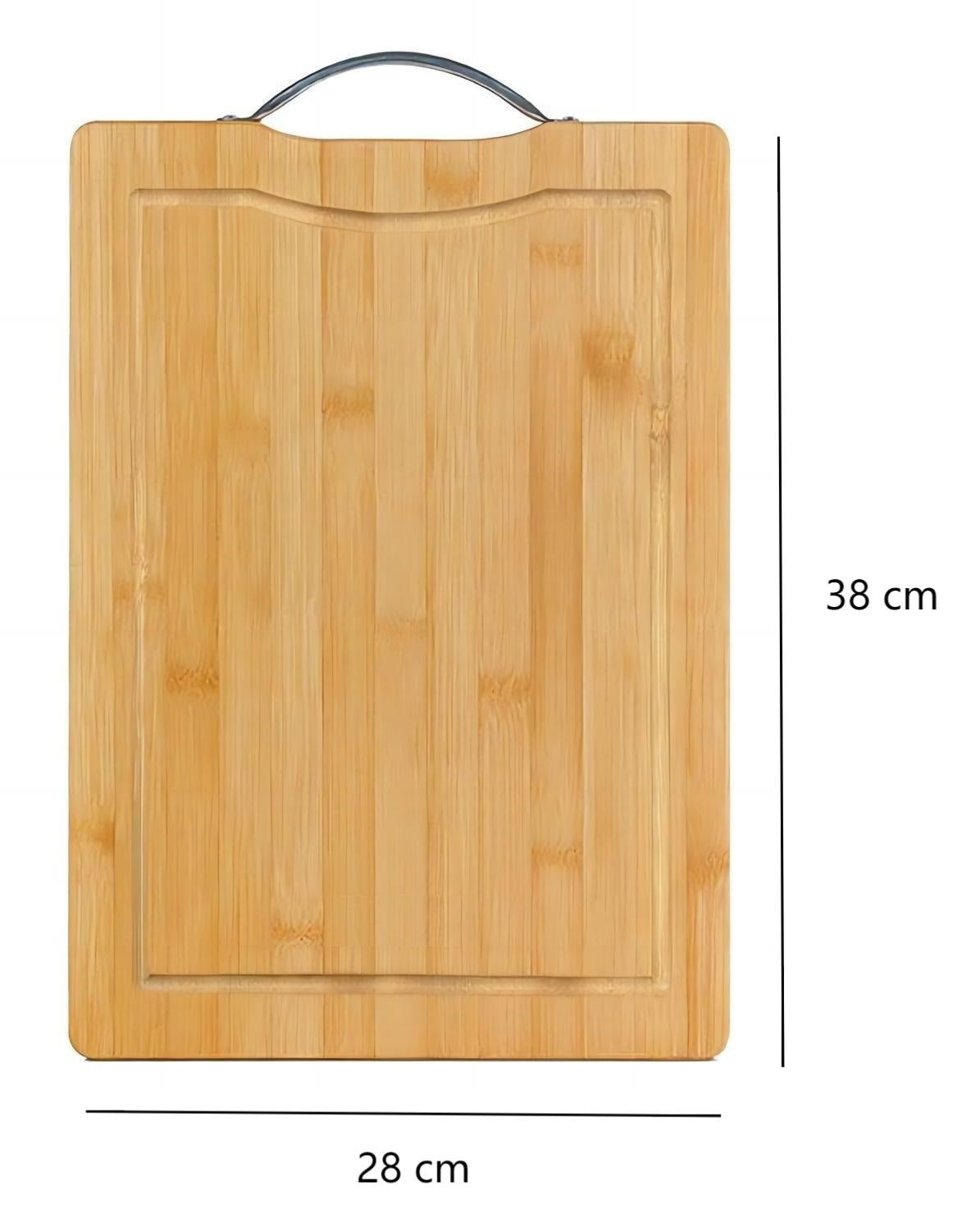 Tabla Cortar Cocina Madera Bambu Con Soporte