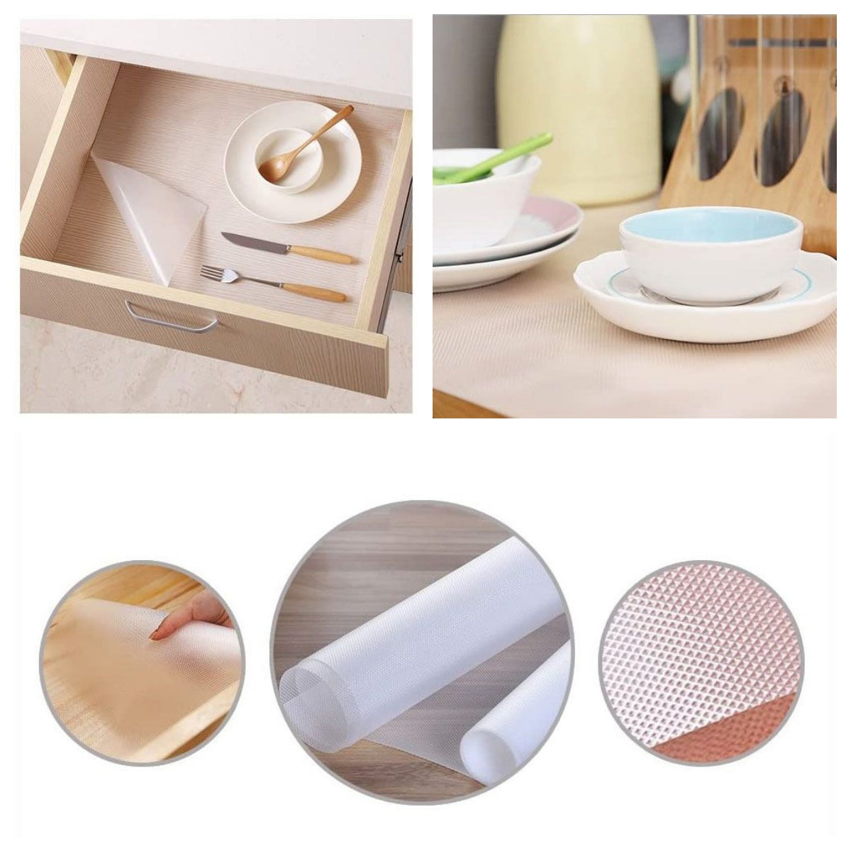 Alfombrilla para Cajón Protector Cajones Cocina, Rollo Antideslizante Pack x 2 (Material: Eva)