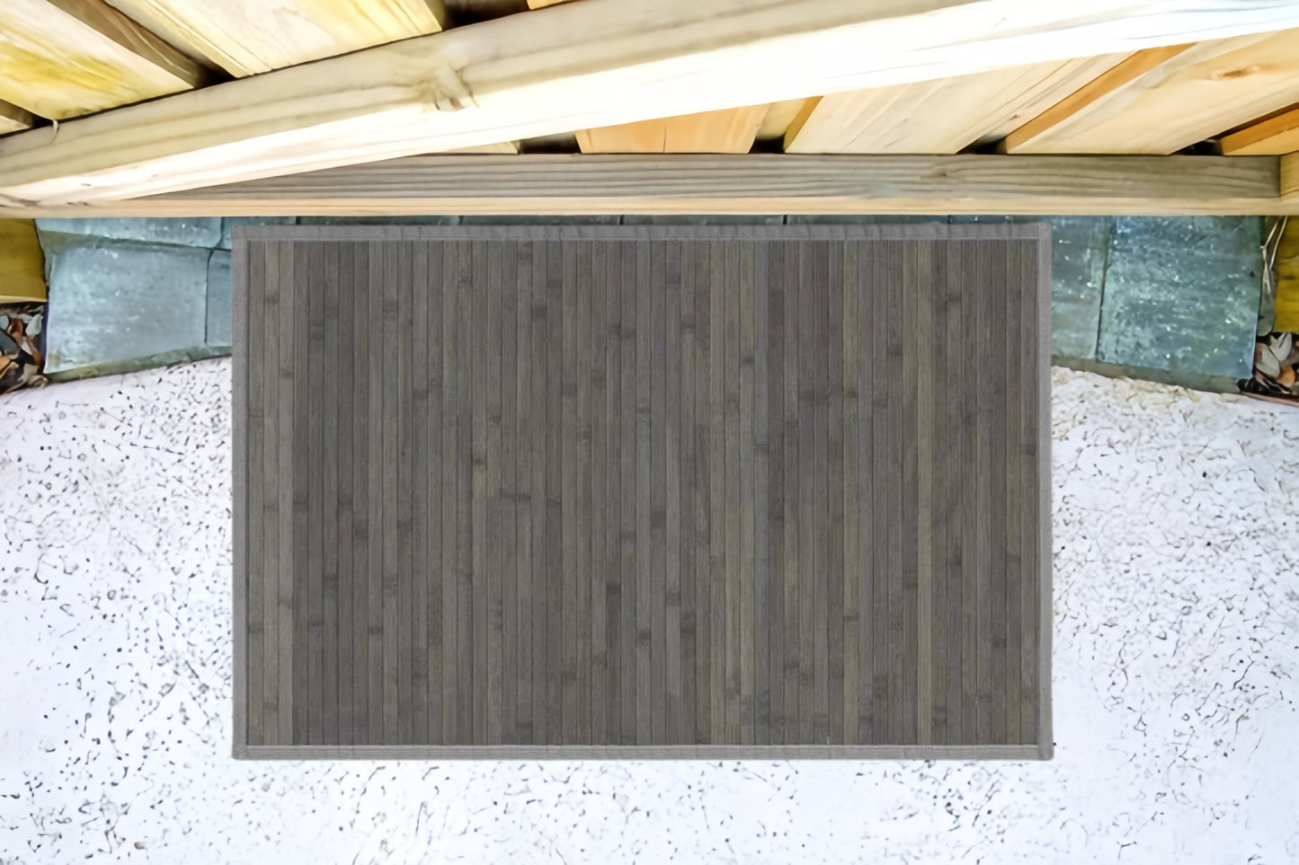 DAMDAM GO Alfombra Antideslizante, Alfombra de Madera de Bambú, Antimanchas, Resistente a la Humedad, para Salón, Dormitorio, Cocina, Baño, Pasillo