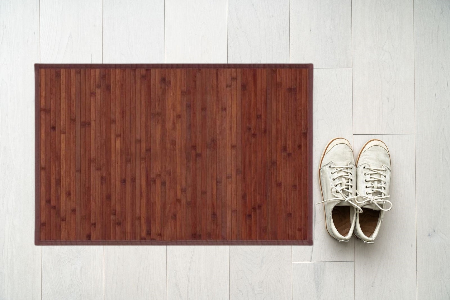 DAMDAM GO Alfombra Antideslizante, Alfombra de Madera de Bambú, Antimanchas, Resistente a la Humedad, para Salón, Dormitorio, Cocina, Baño, Pasillo