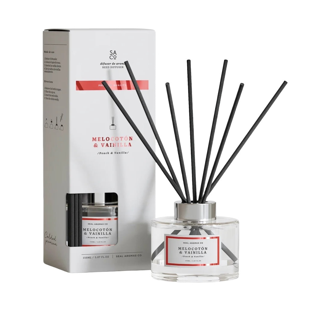 Difusor de Aroma Fresco de Larga Duración, Ambientador Mikado 120 ml, Aromas Naturales para el Hogar, Relajante y Refrescante