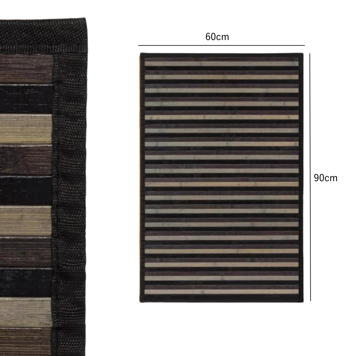 DAMDAM GO Alfombra Antideslizante, Alfombra de Madera de Bambú, Antimanchas, Resistente a la Humedad, para Salón, Dormitorio, Cocina, Baño, Pasillo