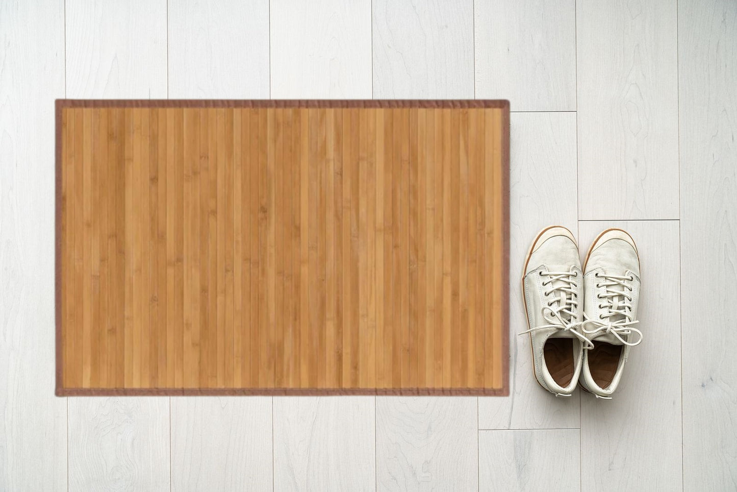 DAMDAM GO Alfombra Antideslizante, Alfombra de Madera de Bambú, Antimanchas, Resistente a la Humedad, para Salón, Dormitorio, Cocina, Baño, Pasillo