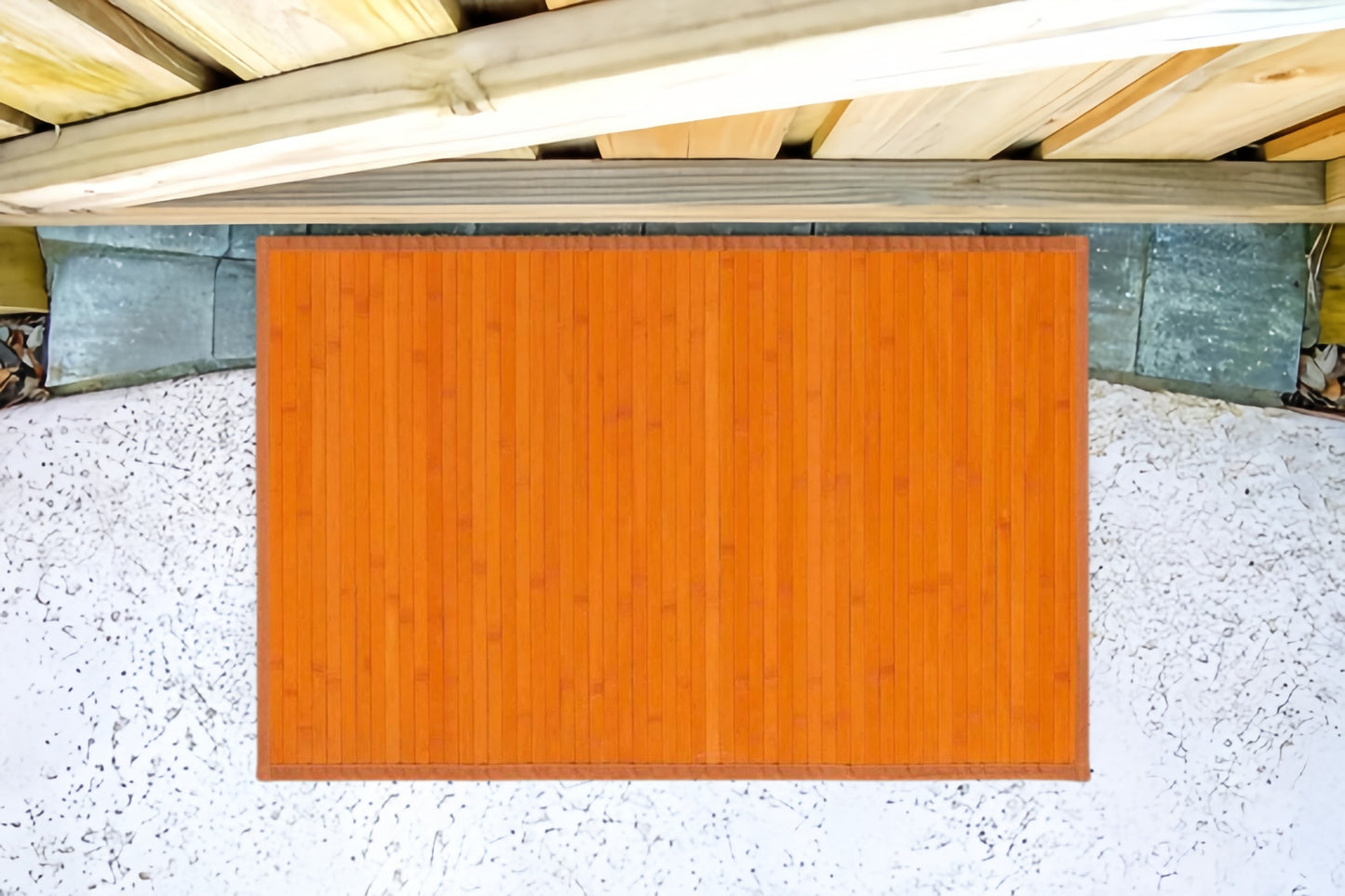 DAMDAM GO Alfombra Antideslizante, Alfombra de Madera de Bambú, Antimanchas, Resistente a la Humedad, para Salón, Dormitorio, Cocina, Baño, Pasillo