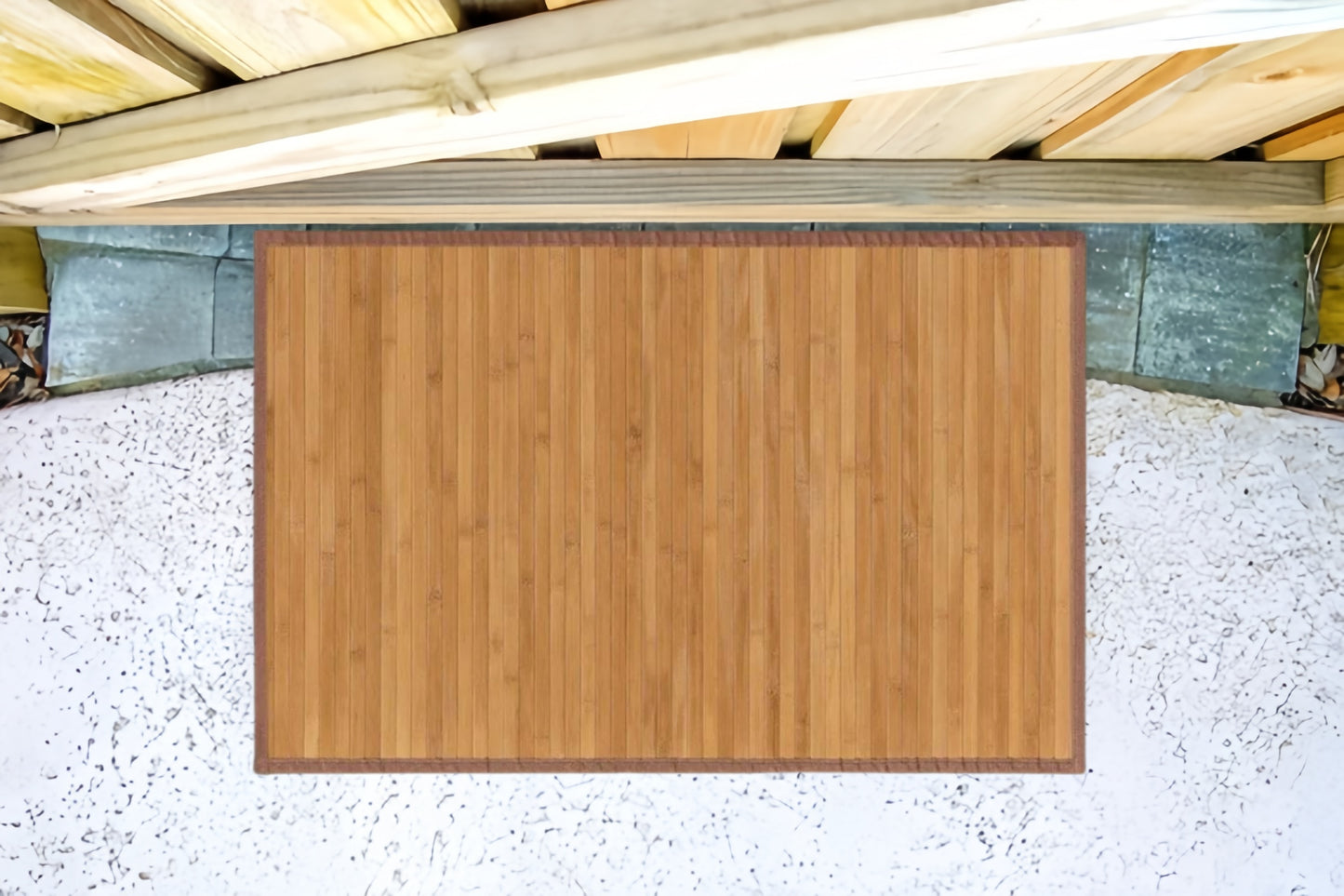 DAMDAM GO Alfombra Antideslizante, Alfombra de Madera de Bambú, Antimanchas, Resistente a la Humedad, para Salón, Dormitorio, Cocina, Baño, Pasillo
