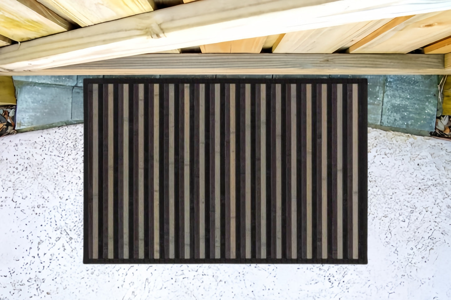 DAMDAM GO Alfombra Antideslizante, Alfombra de Madera de Bambú, Antimanchas, Resistente a la Humedad, para Salón, Dormitorio, Cocina, Baño, Pasillo