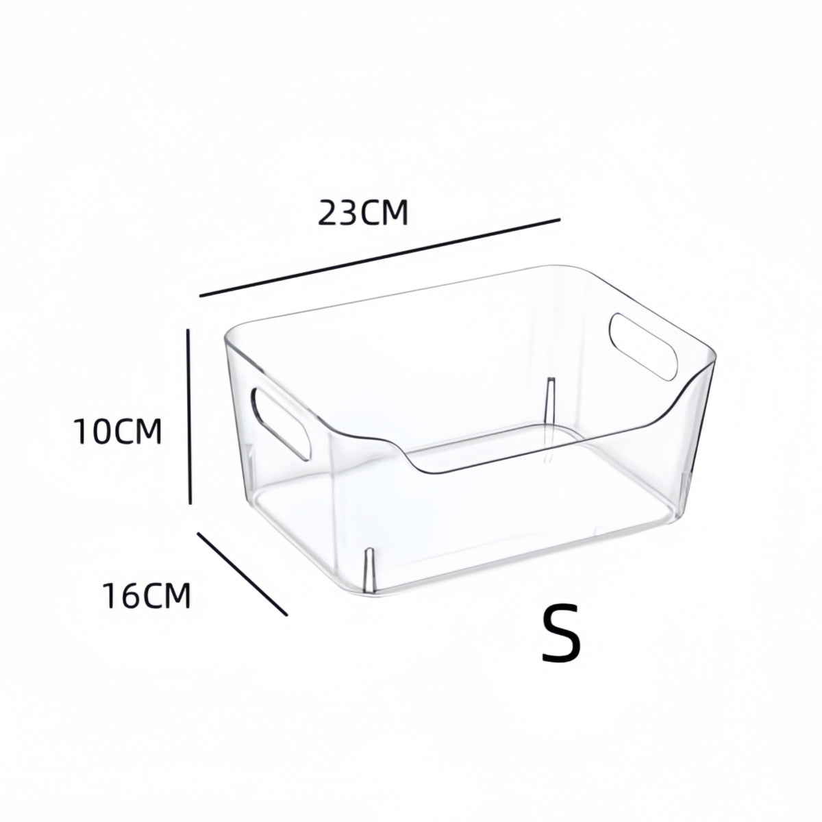 DAMDAM GO Organizador Transparente, Cubetas de Plástico para Organizar, Cajas de Almacenaje con Asas