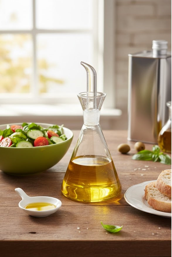 Aceitera Antigoteo Cristal 250 CC en Caja, 250ml