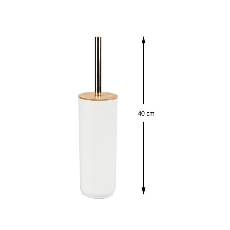 Set Accesorios Baño de Bambú Estilo nordico Blanco