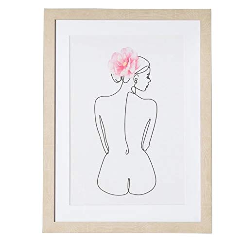 Conjunto de Cuadros Lienzo de Chica fotoimpresos con Marco