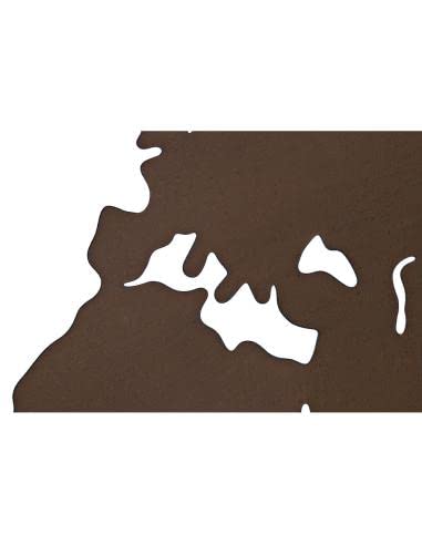 Juego de 3 Decoracion Pared Metal Mapa Mundo 100cm