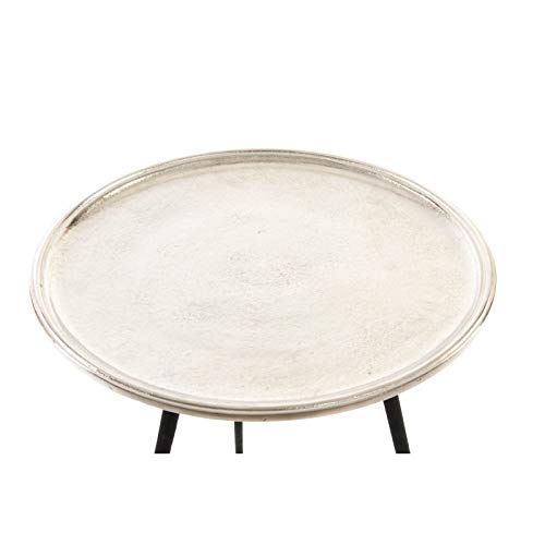 Mesita Auxiliar de Aluminio Hierro Mate 50x54 cm