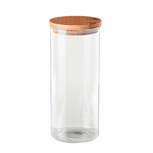 Tarro borosilicato cristal con tapa bambu