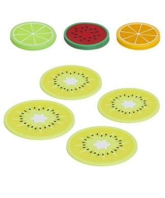 Set 16 Posavasos de Cristal de Frutas