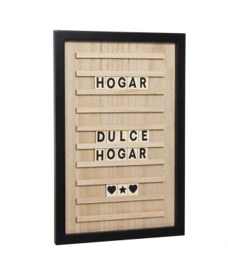 Panel 60 Letras Madera Adornos Muebles Pegatinas Decoración del hogar Unisex Adulto, Color, única