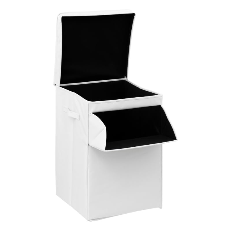 Cesto de Ropa Sucia con Tapa 65L Para la Ropa Lavandería Organización de Ropa, Rectangular