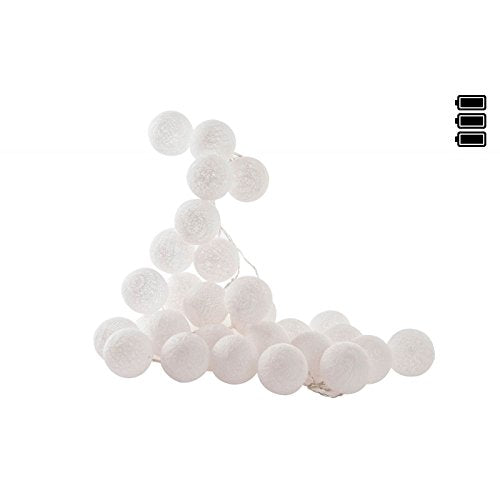 Guirnalda Luz led 30 Bolas Algodon Muy romantico por Noche 6x450 cm