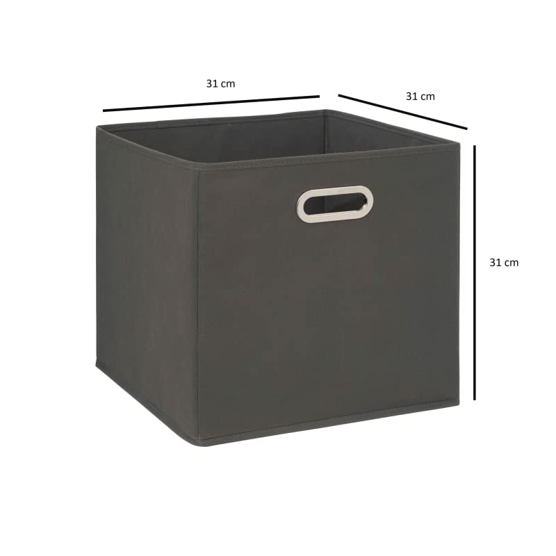 Cajas de Almacenamiento de Tela Cesta Organizador Plegable 31x31x31 cm Pack de 2 Unidades