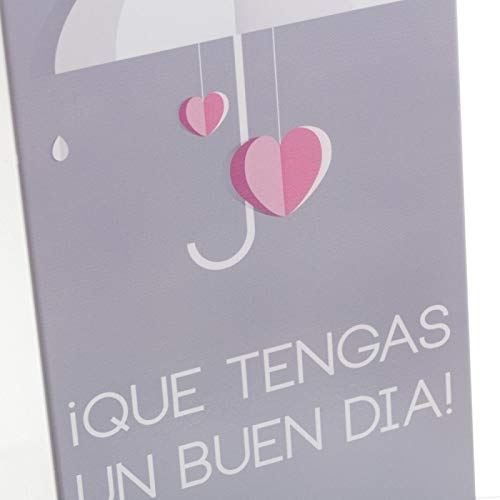 Pack 2 Paraguero Metal con Frases Modernos Feliz