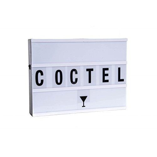 Caja de luz Lightbox A4 Color Negra con 85 Letras